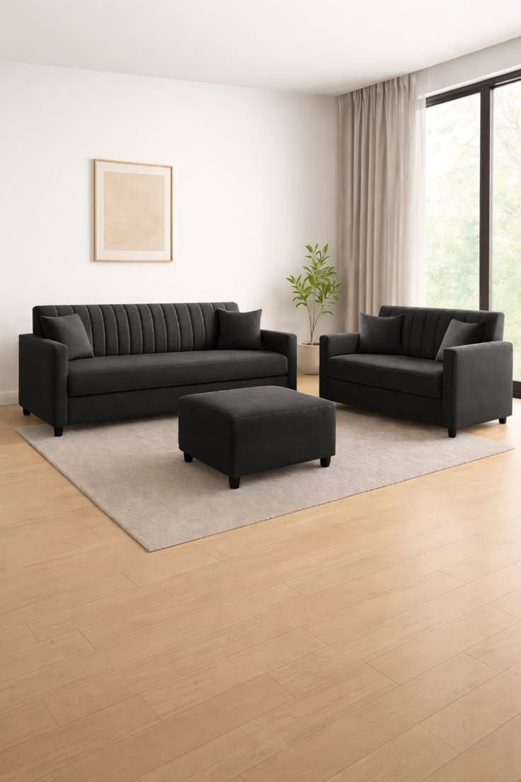 Black sofa set
